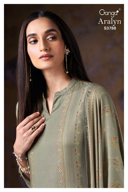 Aralyn 3788 Ganga Wool Pashmina Suits Wholesaler