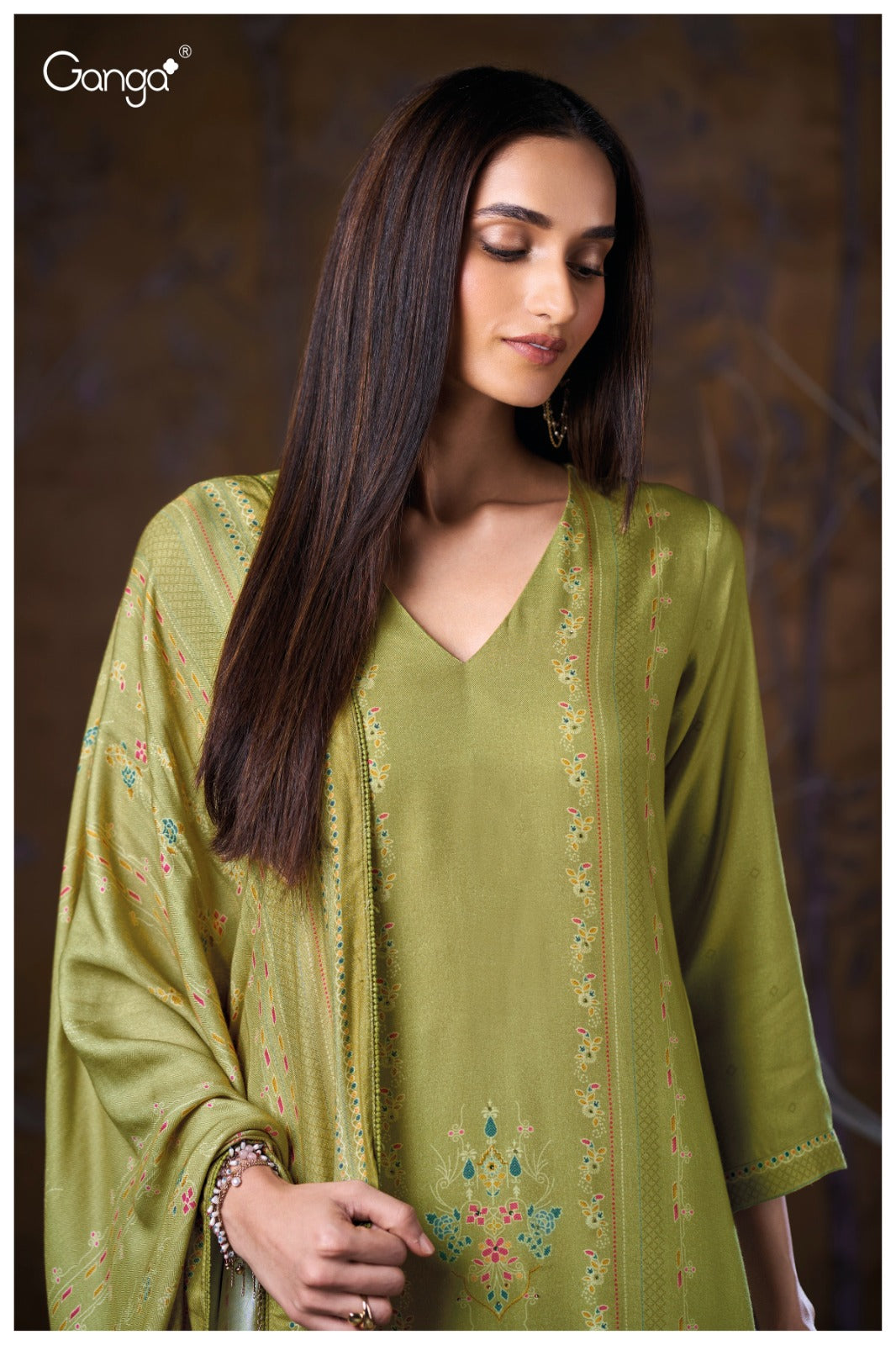 Aralyn 3788 Ganga Wool Pashmina Suits Wholesaler