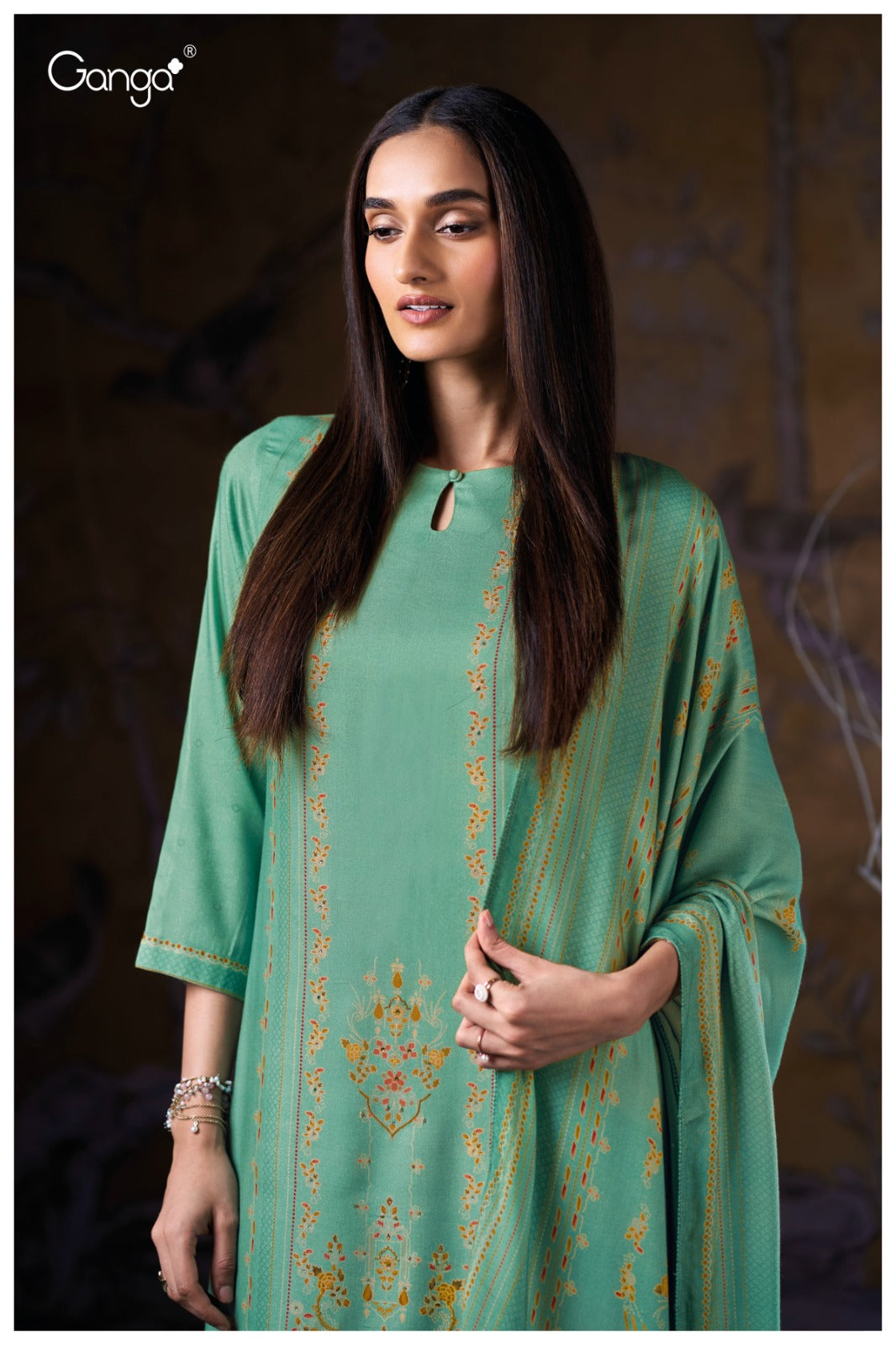 Aralyn 3788 Ganga Wool Pashmina Suits Wholesaler