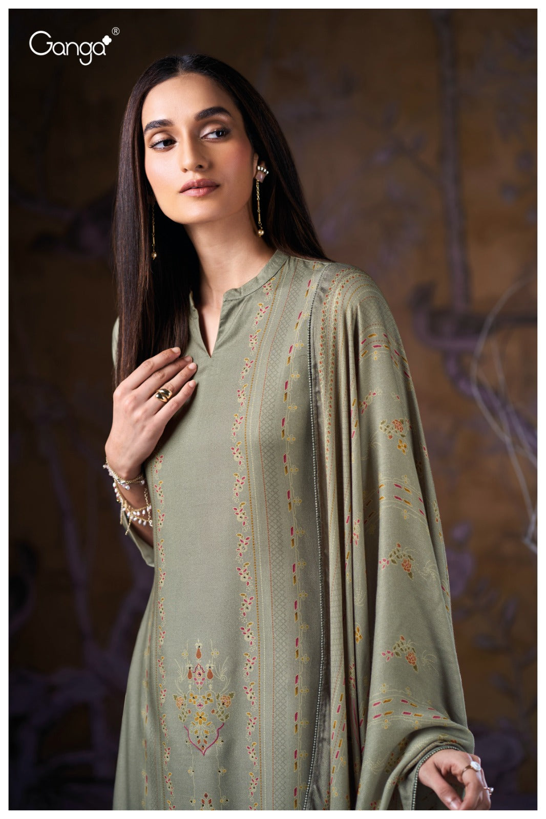 Aralyn 3788 Ganga Wool Pashmina Suits Wholesaler