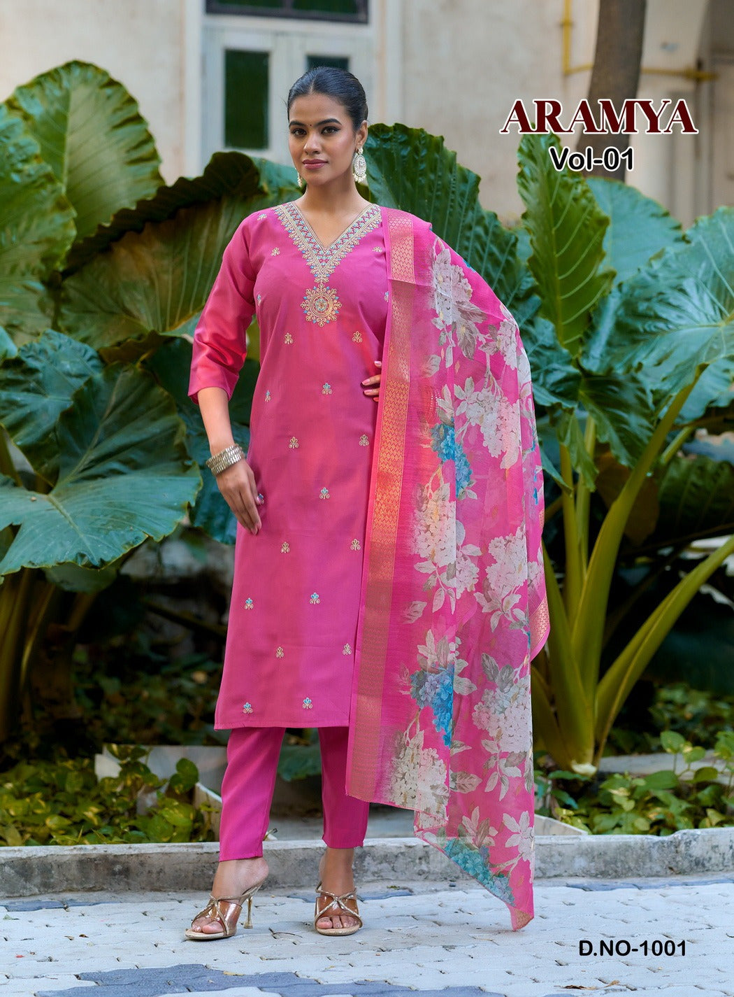 Aramya Vol 1 Passion Tree Roman Silk Readymade Pant Style Suits Manufacturer India