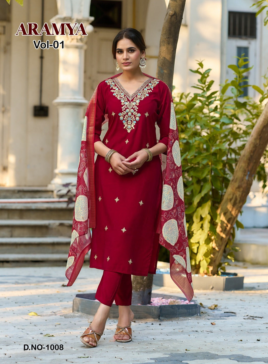 Aramya Vol 1 Passion Tree Roman Silk Readymade Pant Style Suits Manufacturer India