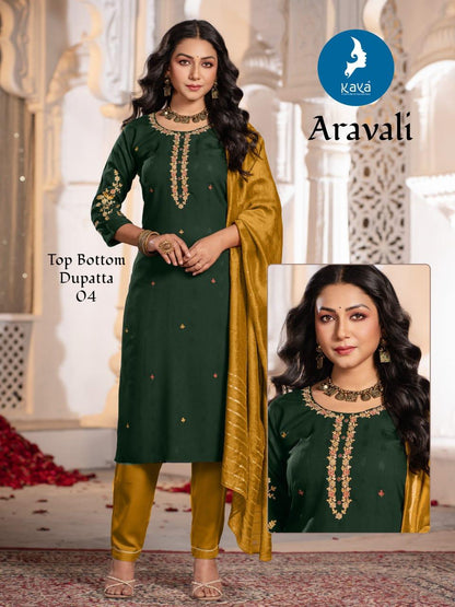 Aravali Kaya Rayon Dobby Readymade Pant Style Suits Wholesaler
