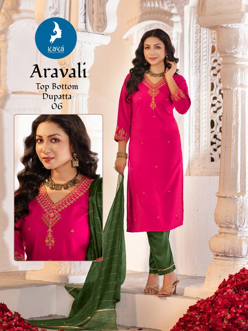 Aravali Kaya Rayon Dobby Readymade Pant Style Suits Wholesaler
