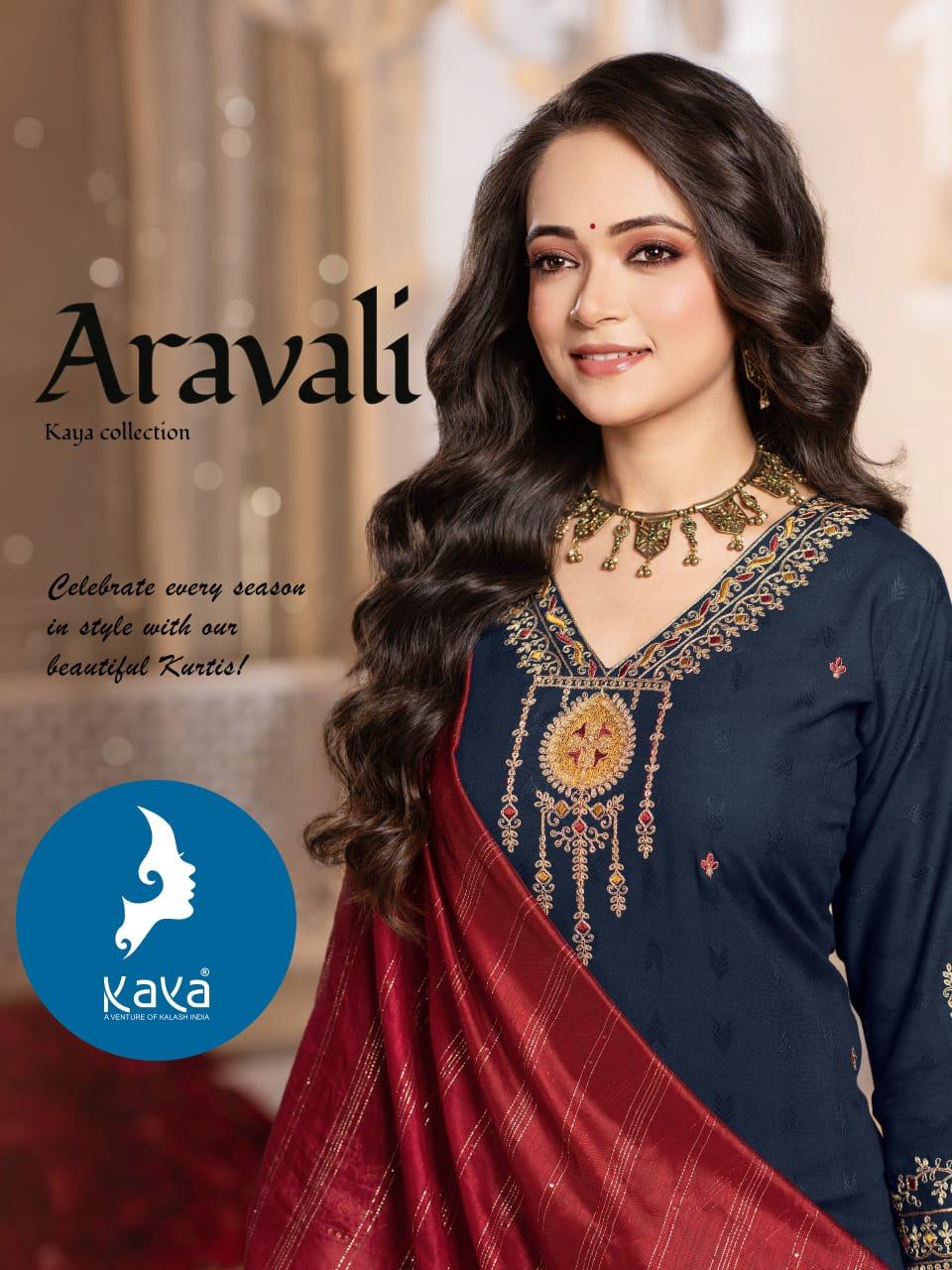 Aravali Kaya Rayon Dobby Readymade Pant Style Suits Wholesaler