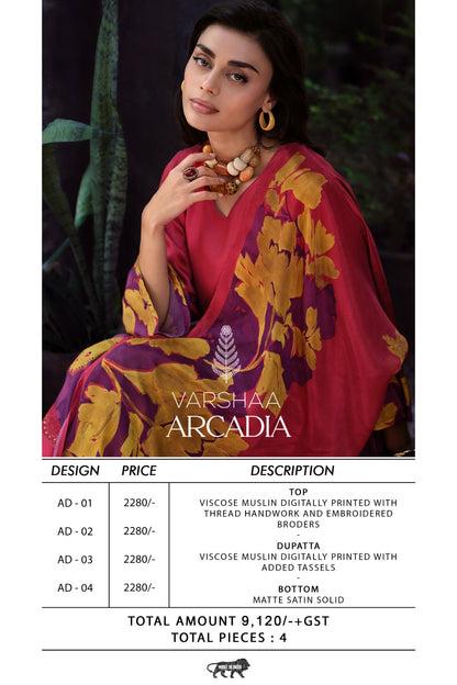 Arcadia Varshaa Viscose Muslin Pant Style Suits Exporter Gujarat