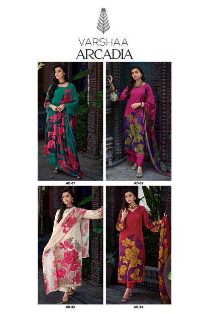 Arcadia Varshaa Viscose Muslin Pant Style Suits Exporter Gujarat