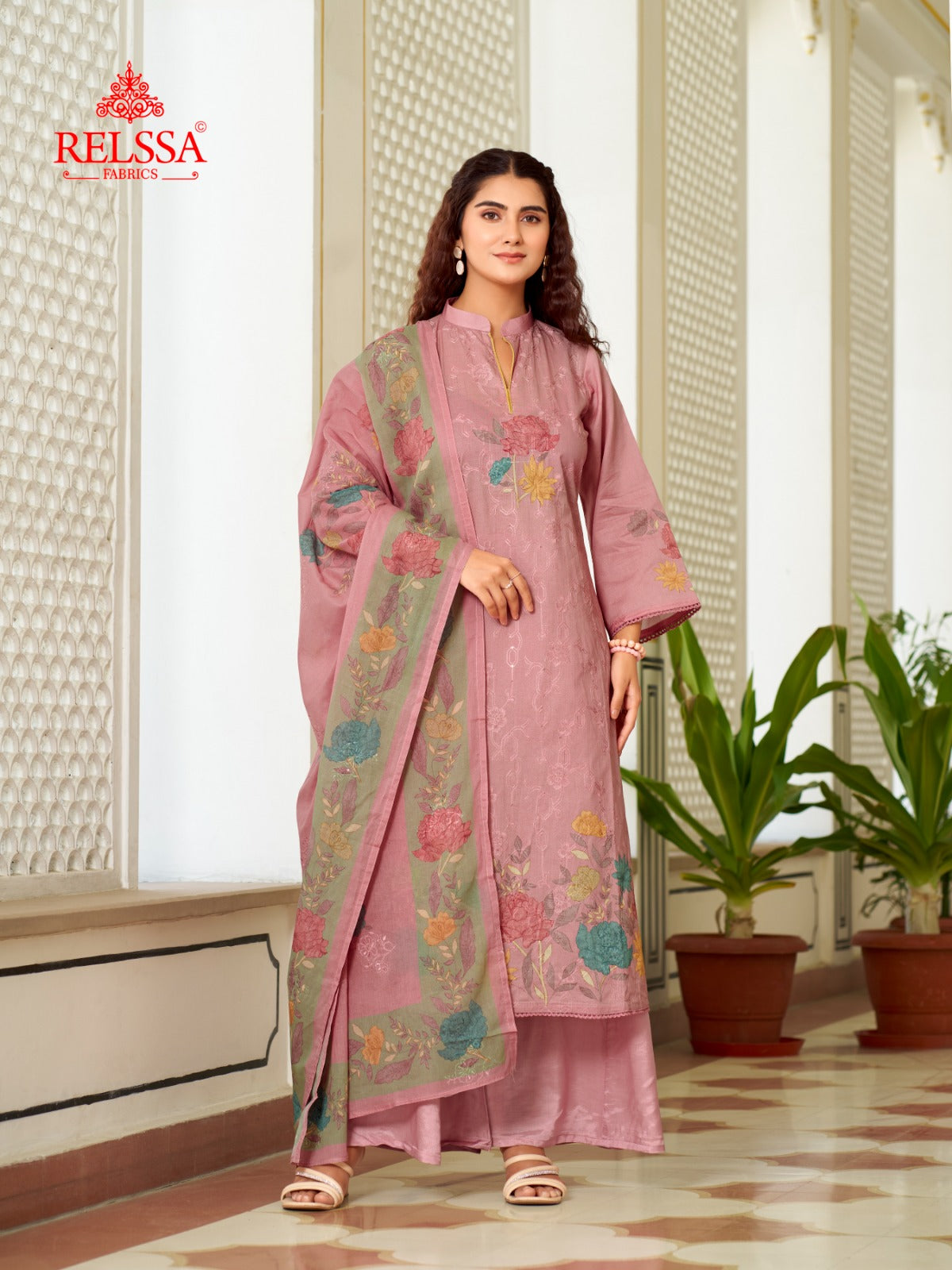 Archana 23 Relssa Fabrics Cotton Plazzo Style Suits Supplier India