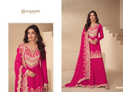 Archana Gulkayra Designer Chinnon Readymade Plazzo Style Suits Manufacturer Ahmedabad