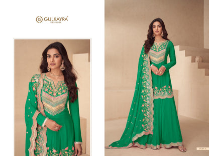 Archana Gulkayra Designer Chinnon Readymade Plazzo Style Suits Manufacturer Ahmedabad