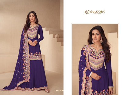 Archana Gulkayra Designer Chinnon Readymade Plazzo Style Suits Manufacturer Ahmedabad