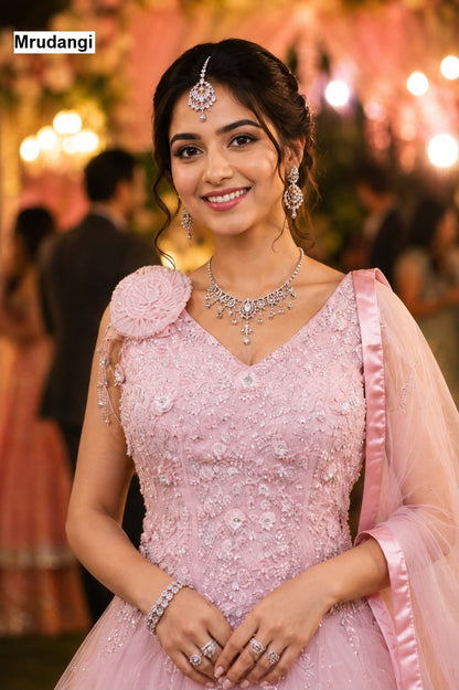 Archi Mrudangi Net One Piece Gown Exporter Gujarat