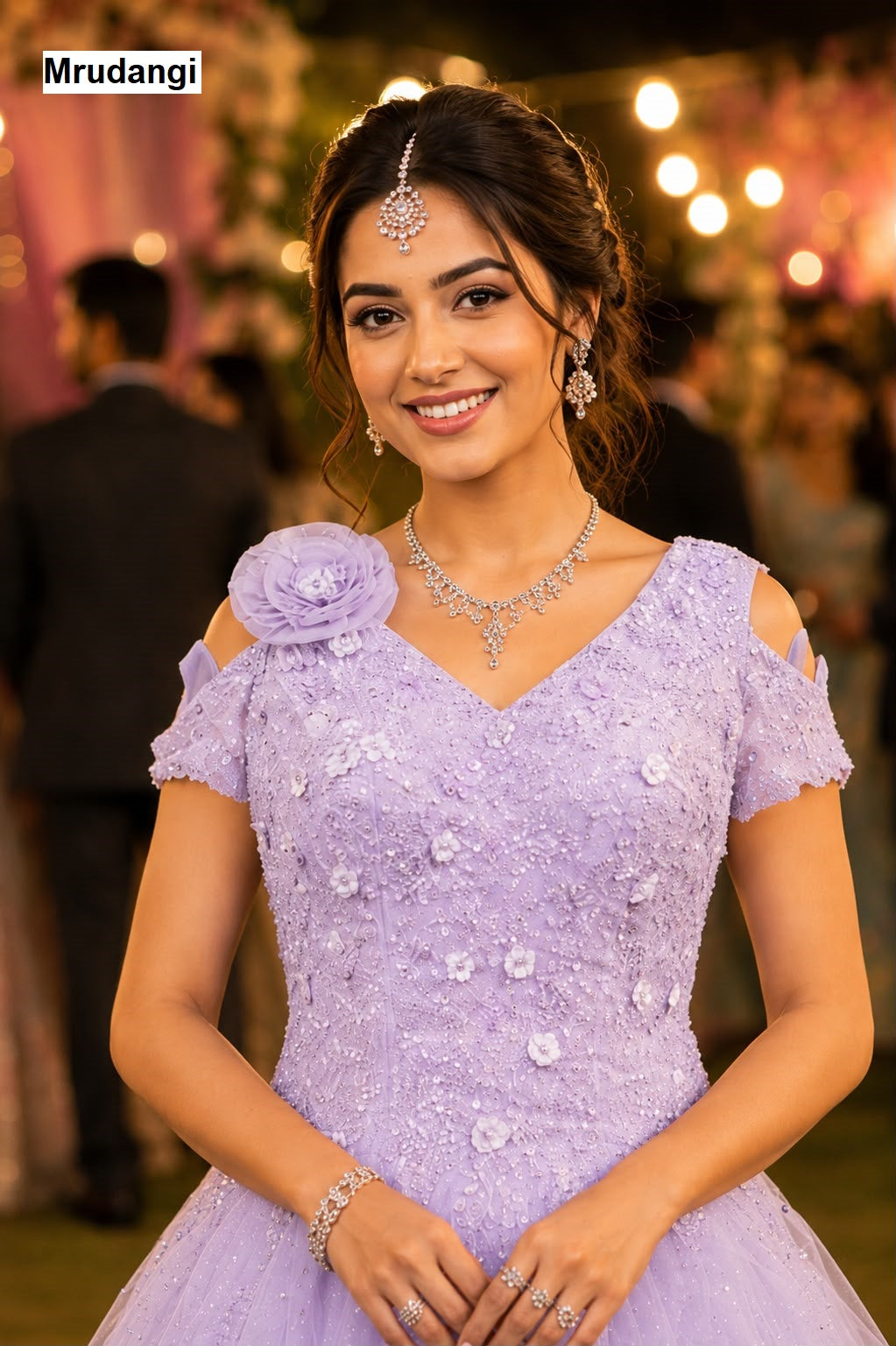 Archi Mrudangi Net One Piece Gown Exporter Gujarat