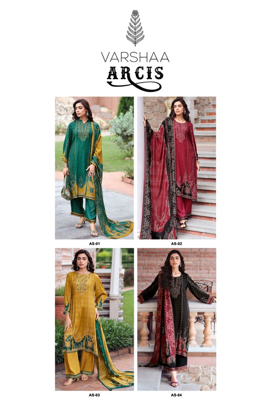 Arcis Varshaa Viscose Muslin Pant Style Suits Exporter Ahmedabad