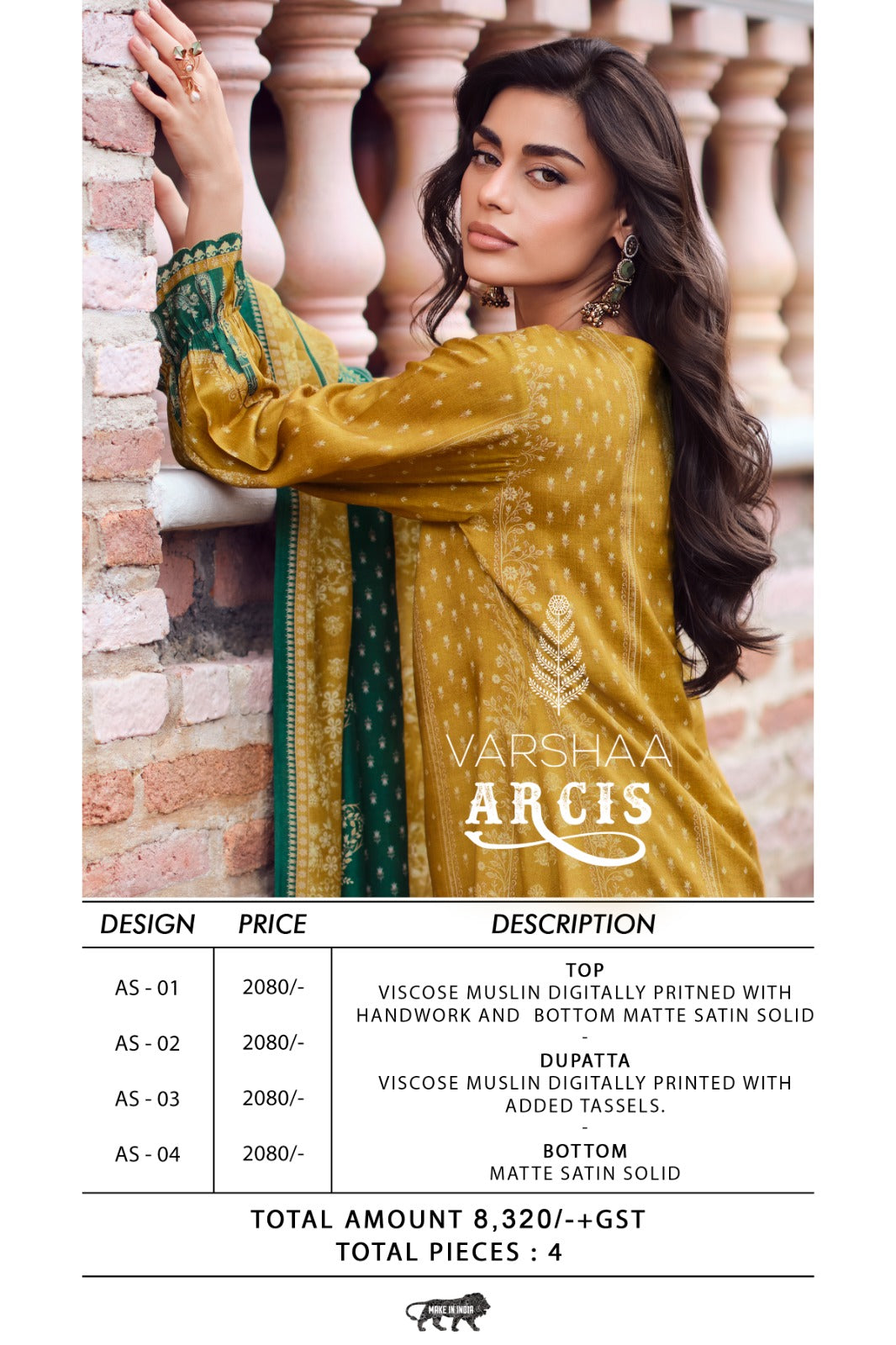 Arcis Varshaa Viscose Muslin Pant Style Suits Exporter Ahmedabad
