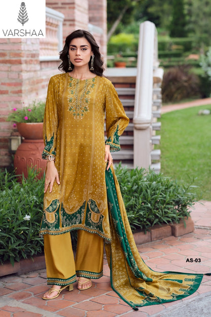 Arcis Varshaa Viscose Muslin Pant Style Suits Exporter Ahmedabad