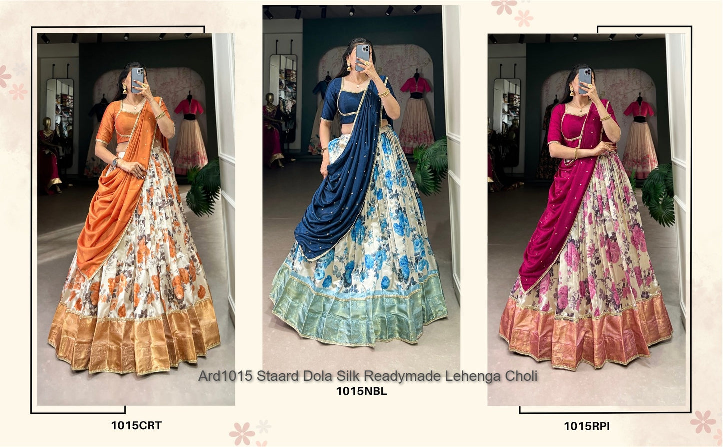 Ard1015 Staard Dola Silk Readymade Lehenga Choli Wholesaler Gujarat