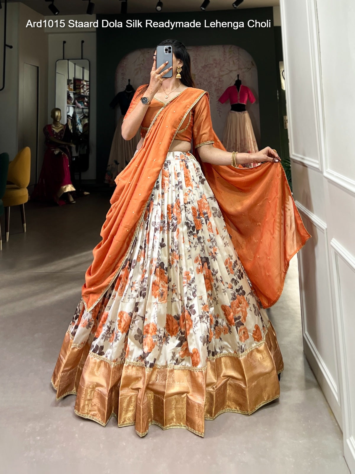 Ard1015 Staard Dola Silk Readymade Lehenga Choli Wholesaler Gujarat