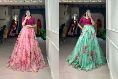 Ard1107 Co Ord Set Staard Organza Readymade Lehenga Choli Supplier India