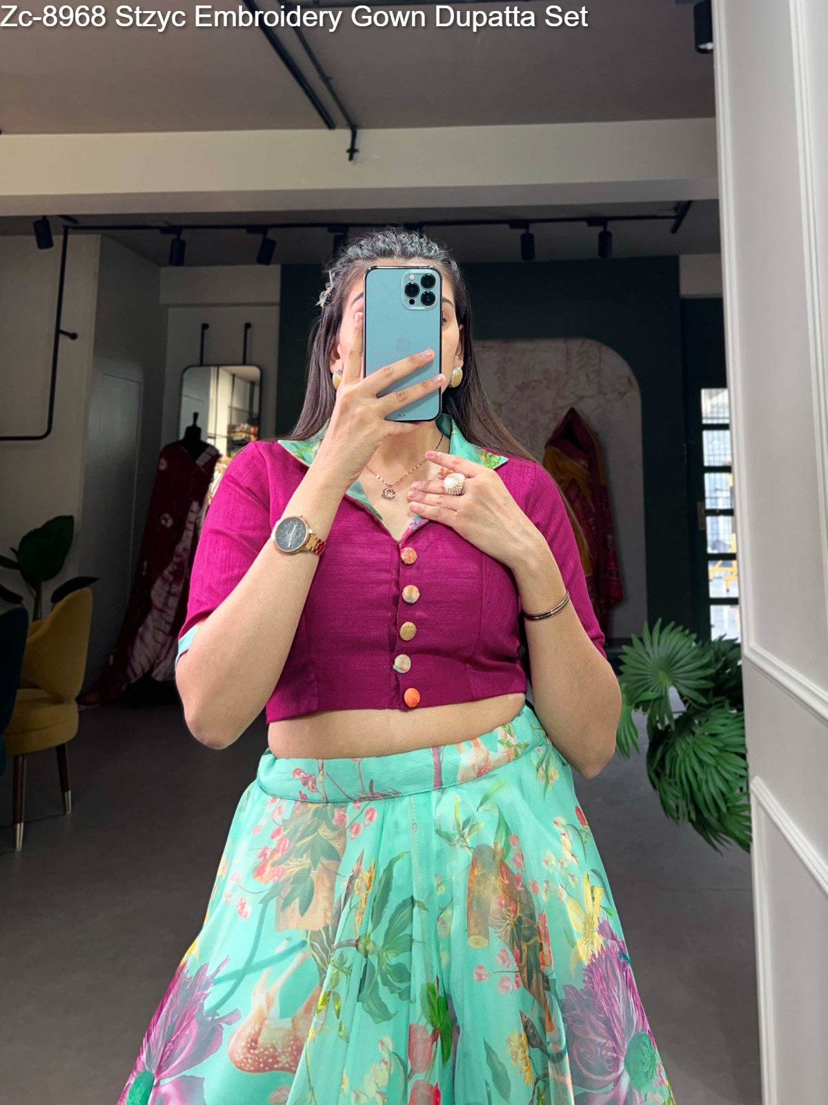 Ard1107 Co Ord Set Staard Organza Readymade Lehenga Choli Supplier India