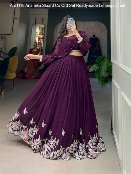 Ard1118 Anamika Co Ord Set Staard Georgette Readymade Lehenga Choli Wholesale Price