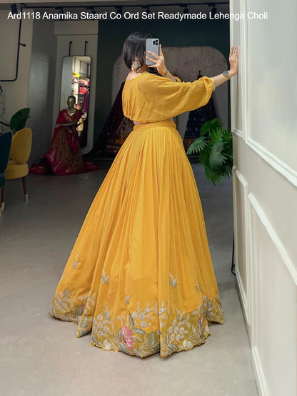 Ard1118 Anamika Co Ord Set Staard Georgette Readymade Lehenga Choli Wholesale Price