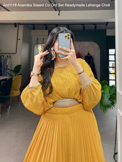Ard1118 Anamika Co Ord Set Staard Georgette Readymade Lehenga Choli Wholesale Price