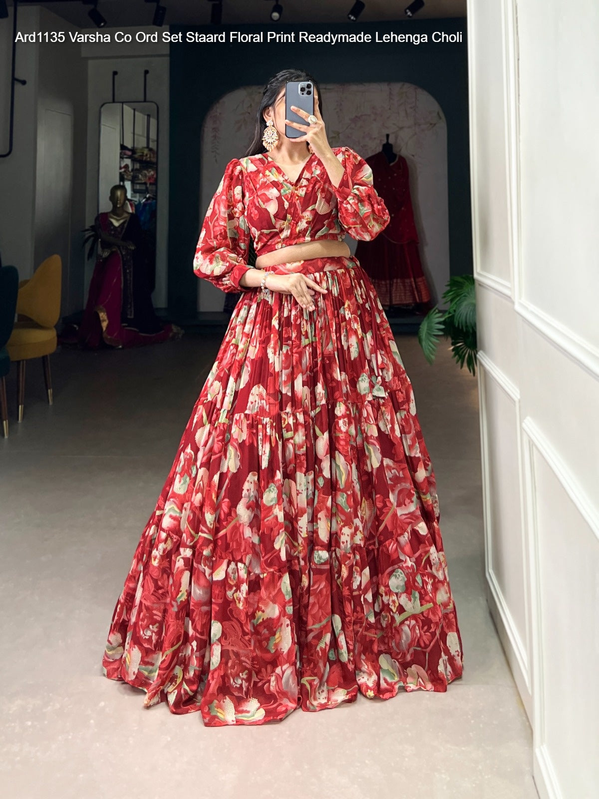 Ard1135 Varsha Co Ord Set Staard Georgette Readymade Lehenga Choli Wholesaler India