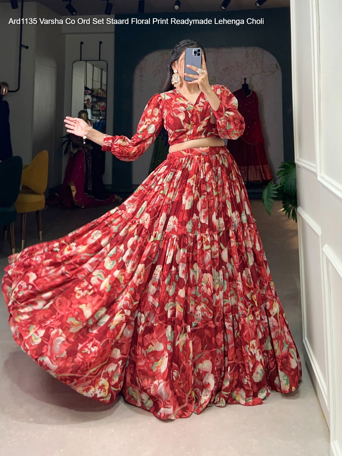 Ard1135 Varsha Co Ord Set Staard Georgette Readymade Lehenga Choli Wholesaler India