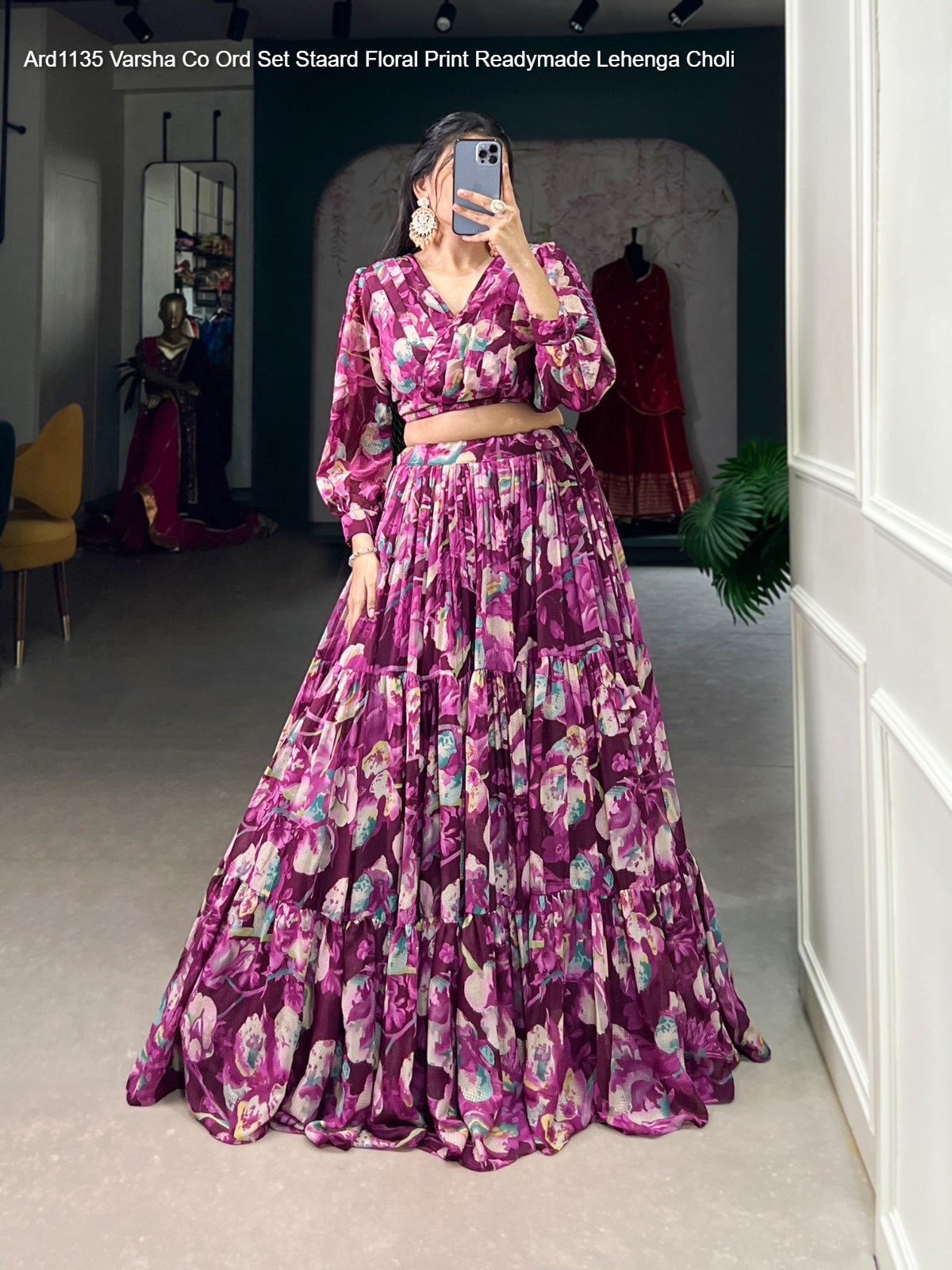 Ard1135 Varsha Co Ord Set Staard Georgette Readymade Lehenga Choli Wholesaler India