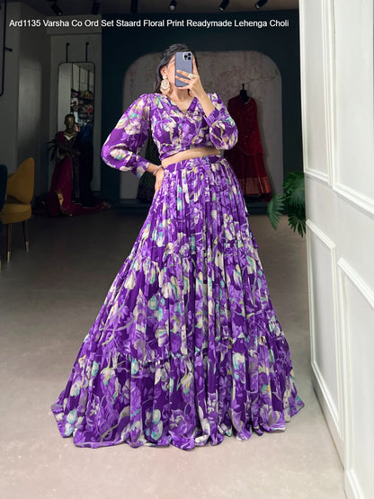 Ard1135 Varsha Co Ord Set Staard Georgette Readymade Lehenga Choli Wholesaler India