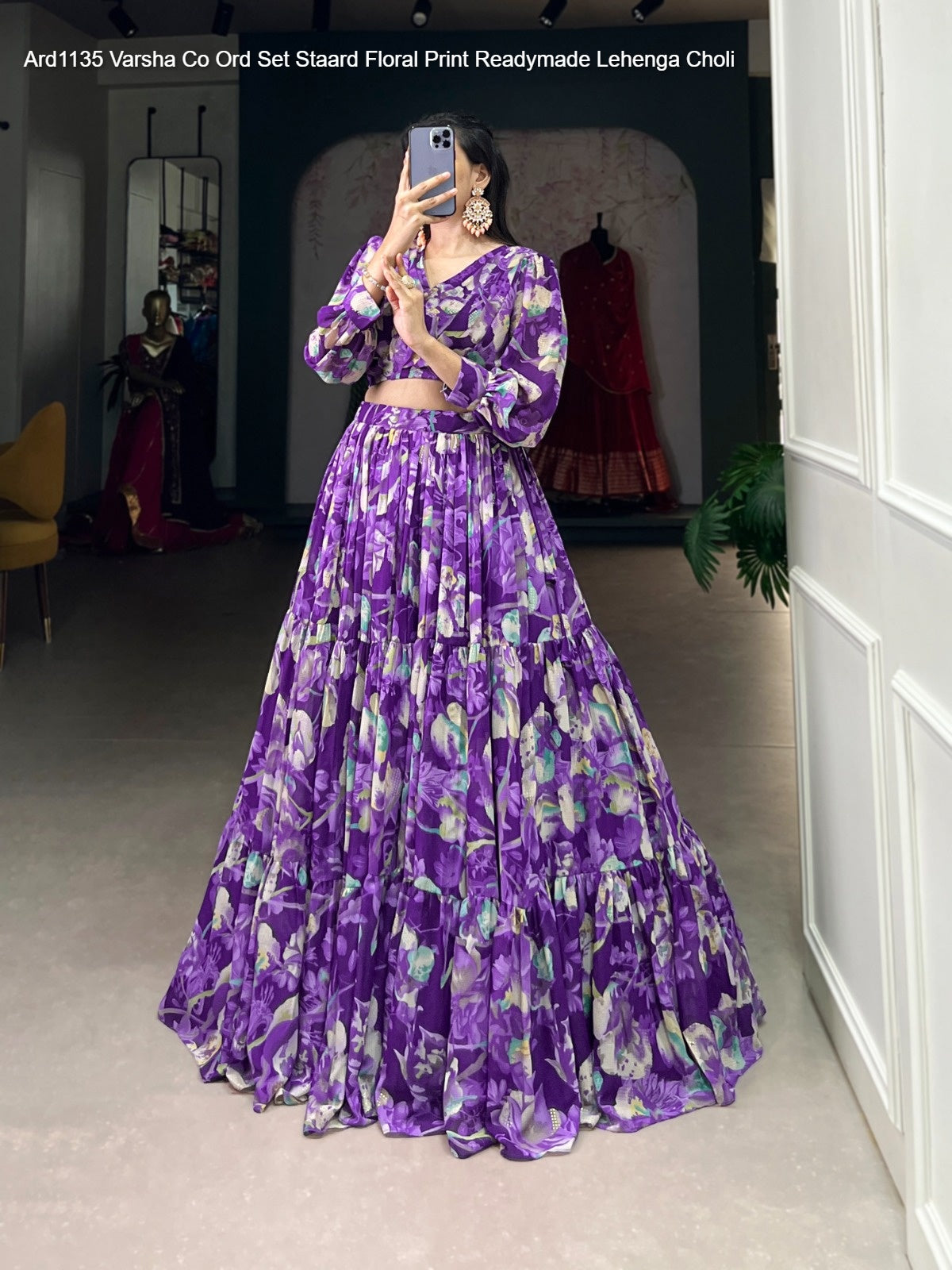 Ard1135 Varsha Co Ord Set Staard Georgette Readymade Lehenga Choli Wholesaler India