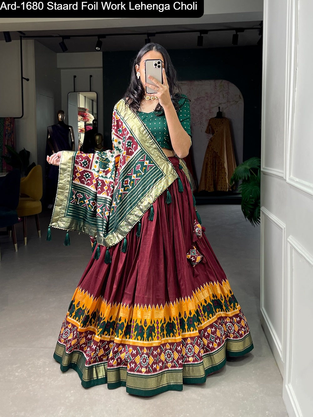 Ard1680 Staard Tussar Silk Lehenga Choli Wholesaler Ahmedabad