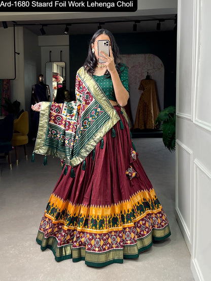 Ard1680 Staard Tussar Silk Lehenga Choli Wholesaler Ahmedabad