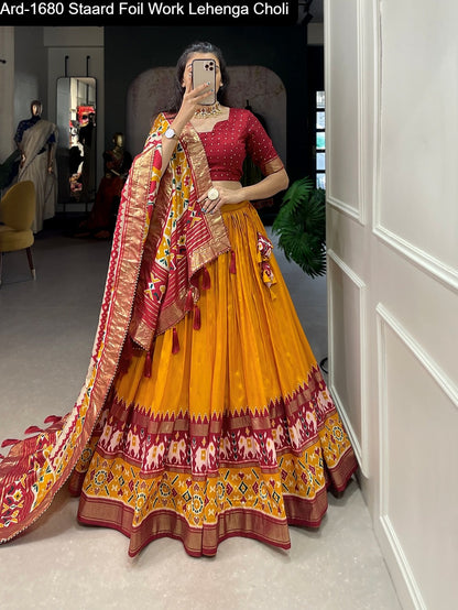 Ard1680 Staard Tussar Silk Lehenga Choli Wholesaler Ahmedabad