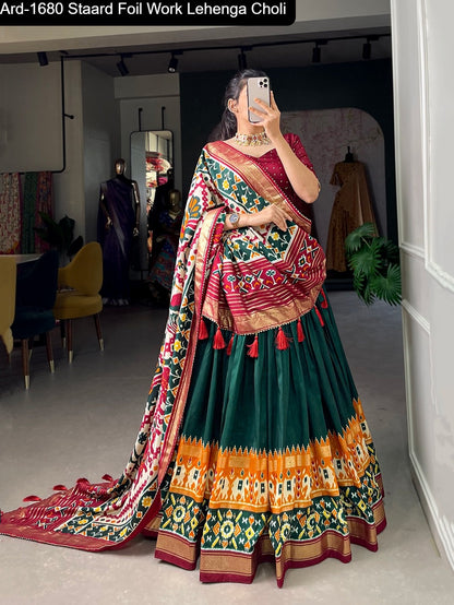 Ard1680 Staard Tussar Silk Lehenga Choli Wholesaler Ahmedabad