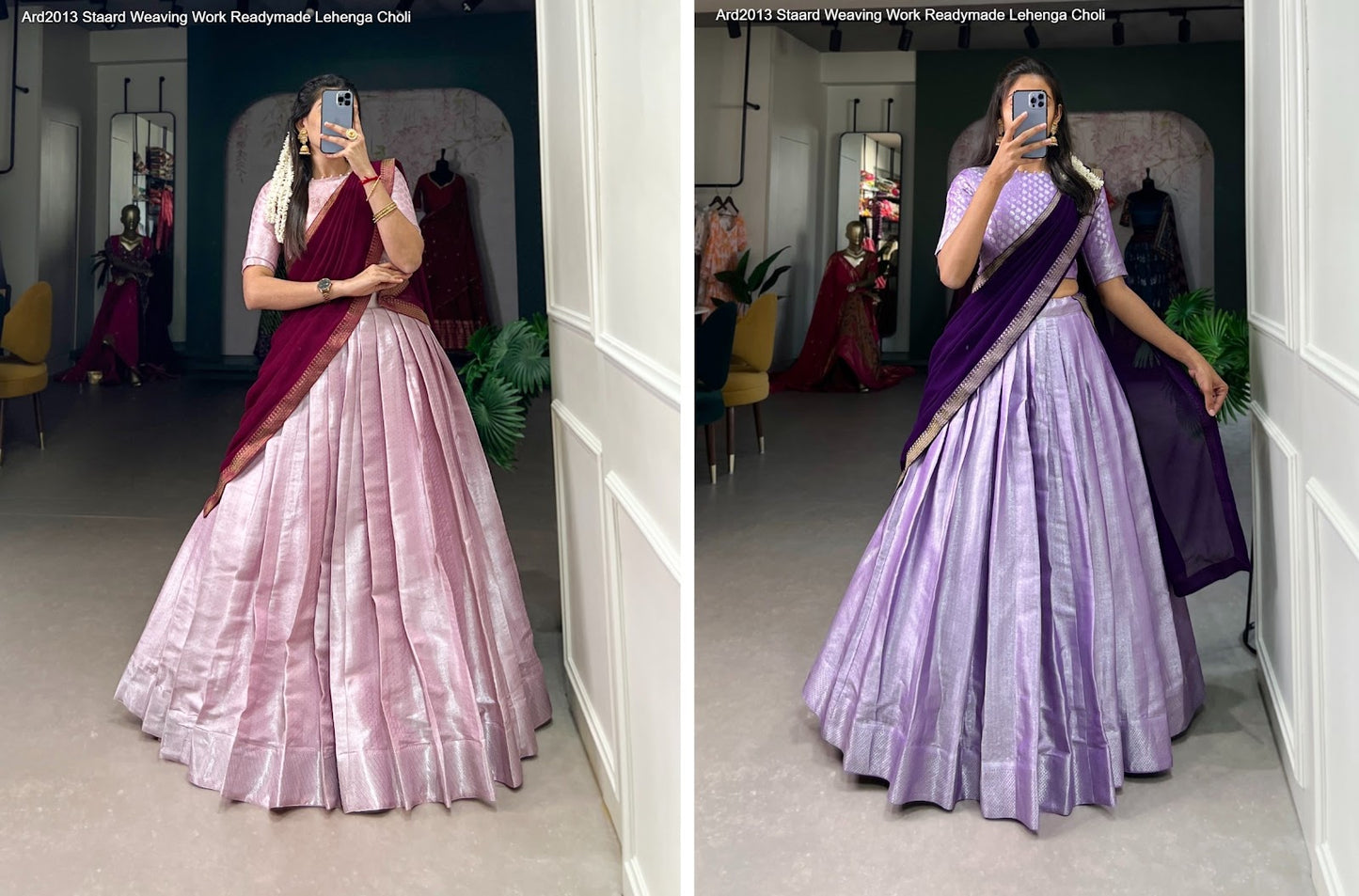 Ard2013 Staard Jacquard Silk Readymade Lehenga Choli Wholesale Rate