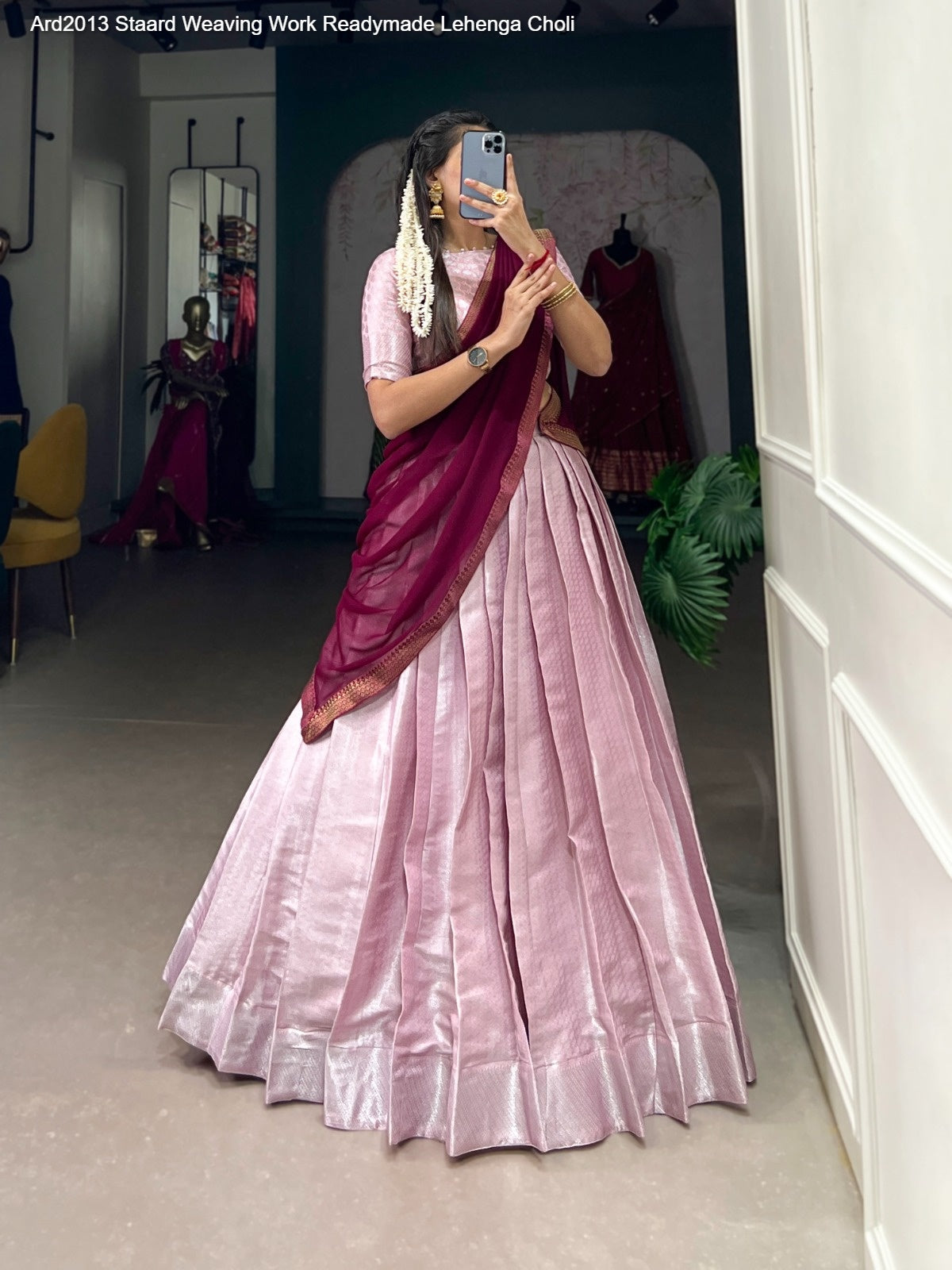 Ard2013 Staard Jacquard Silk Readymade Lehenga Choli Wholesale Rate