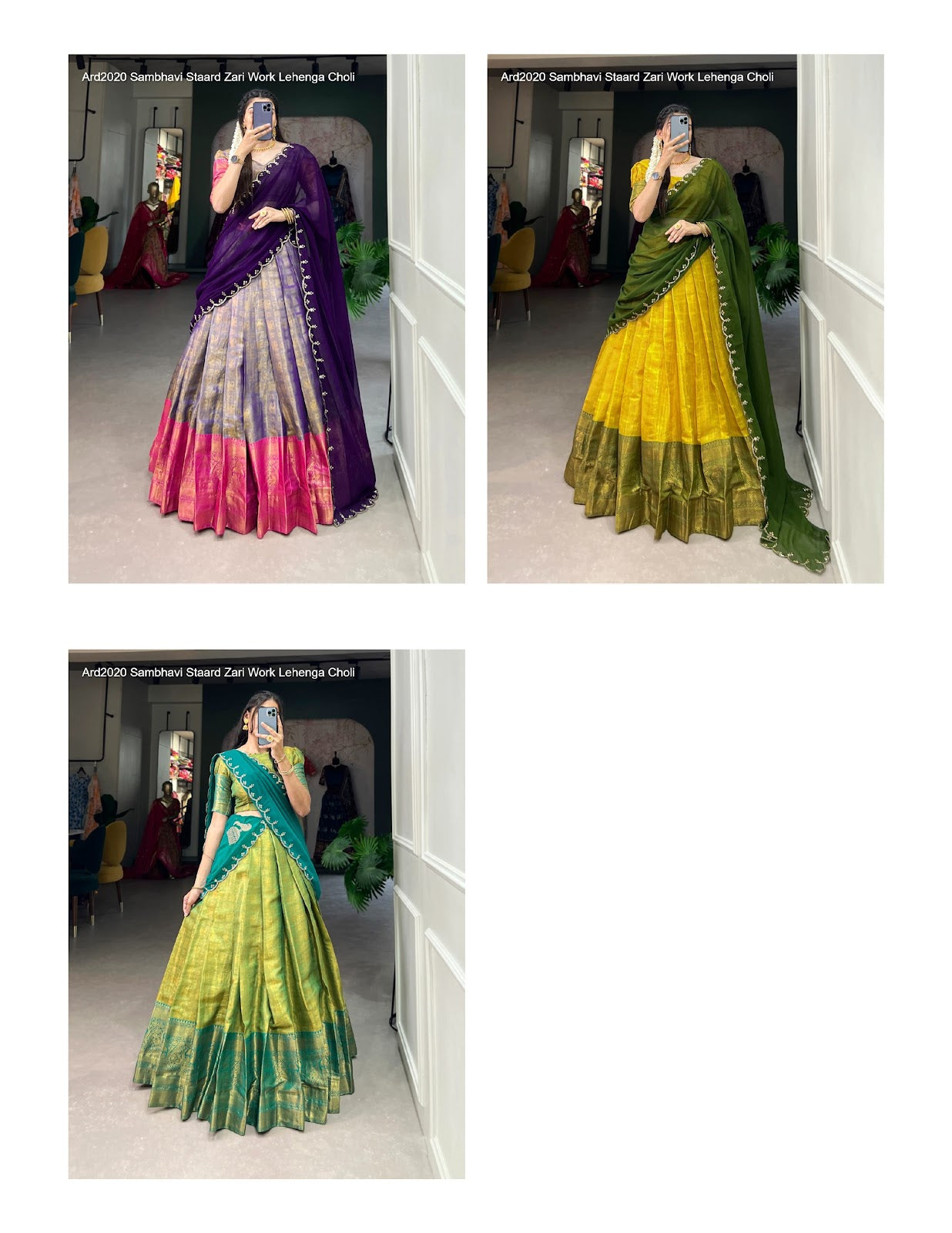 Ard2020 Staard Kanjivaram Lehenga Choli Wholesaler Gujarat