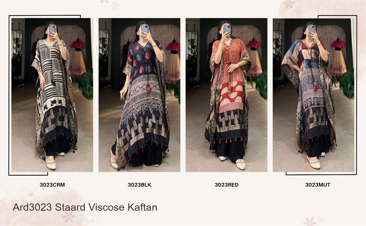 Ard3023 Staard Pure Viscose Kaftans Exporter Ahmedabad