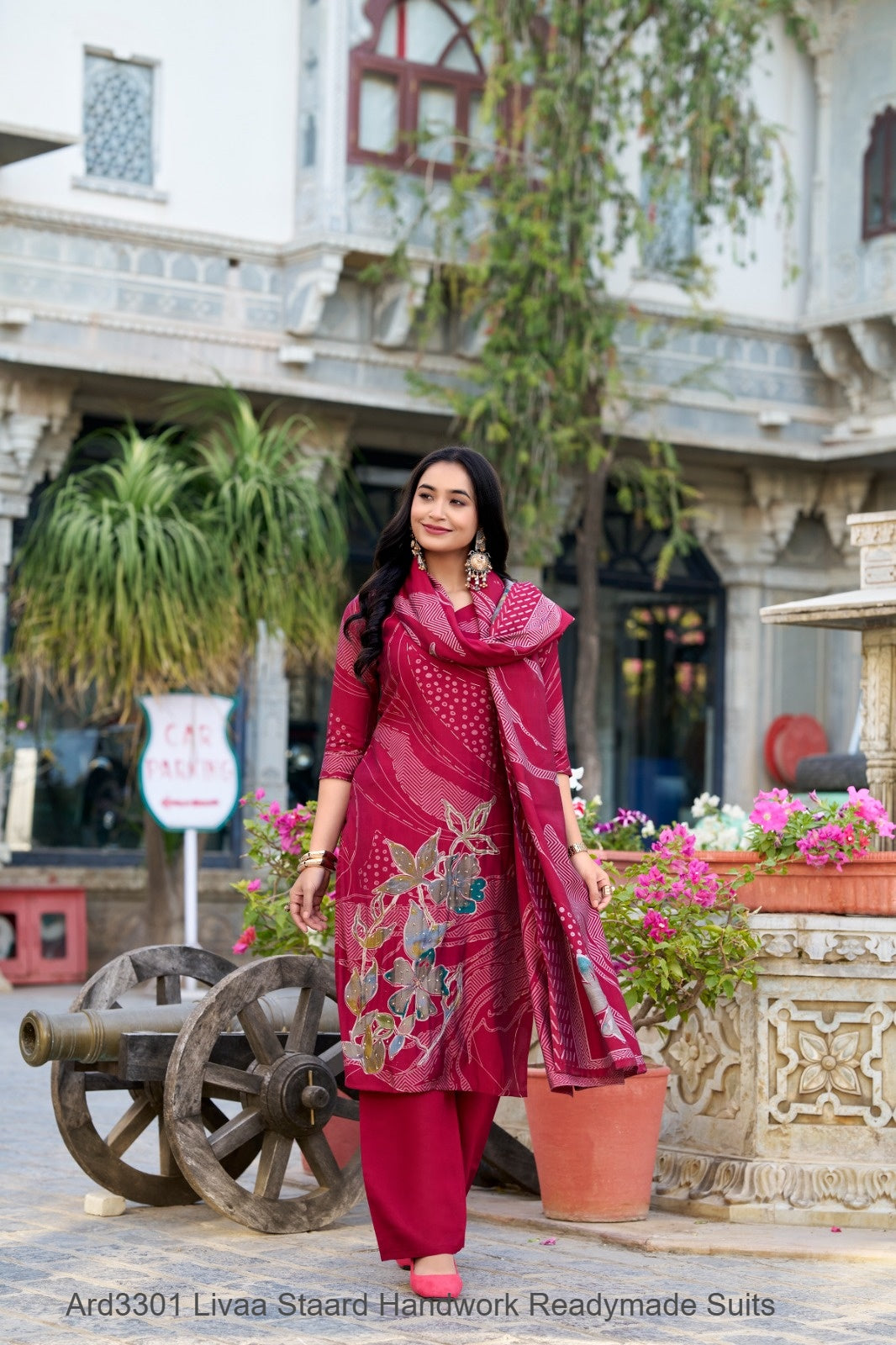 Ard3301 Staard Roman Silk Readymade Pant Style Suits Supplier Gujarat