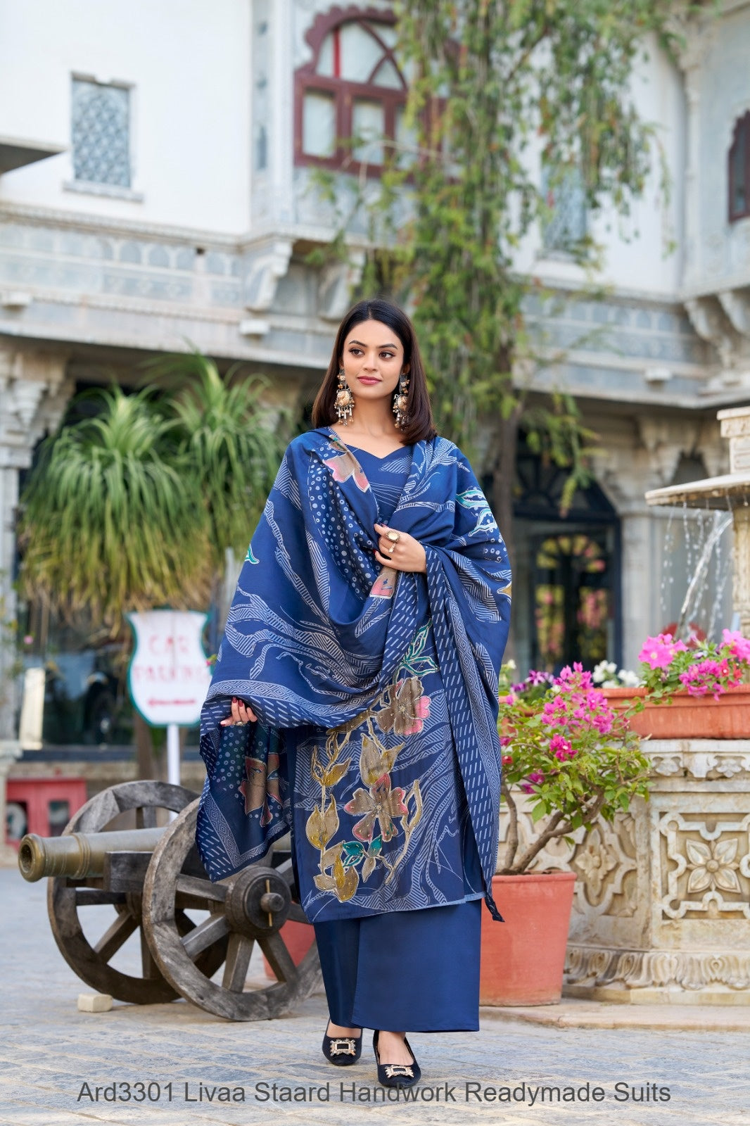 Ard3301 Staard Roman Silk Readymade Pant Style Suits Supplier Gujarat