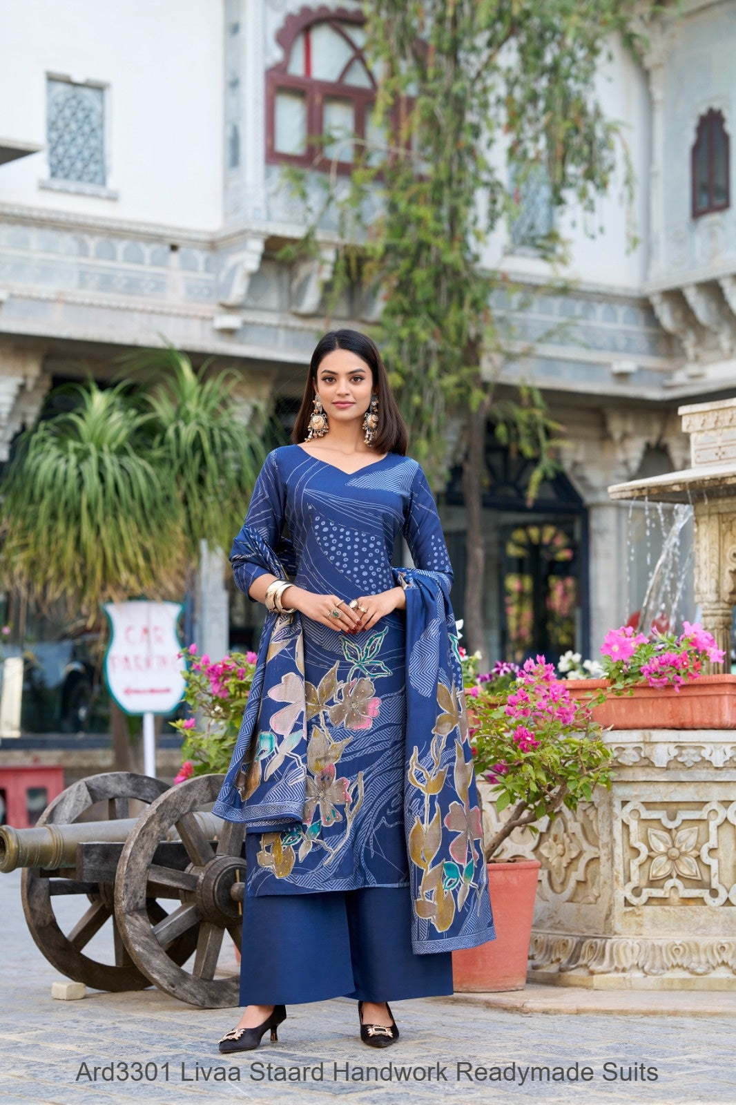 Ard3301 Staard Roman Silk Readymade Pant Style Suits Supplier Gujarat