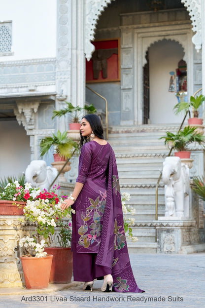 Ard3301 Staard Roman Silk Readymade Pant Style Suits Supplier Gujarat