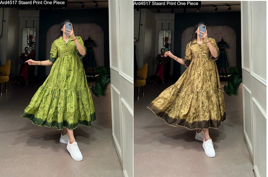 Ard4517 Staard Silk One Piece Wholesaler Ahmedabad