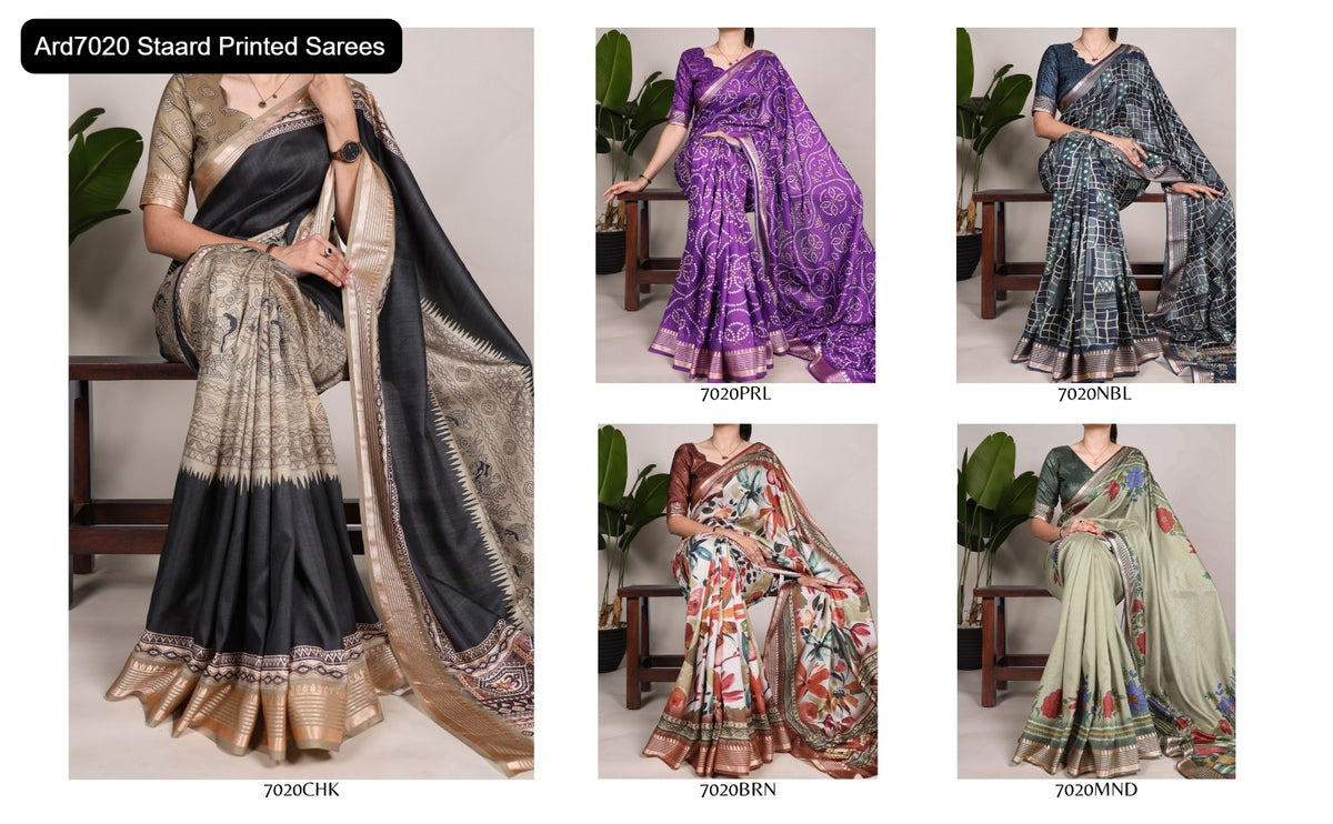 Ard7020 Staard Tussar Silk Sarees Manufacturer Ahmedabad