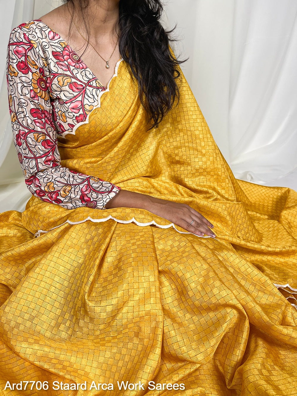 Ard7706 Staard Gadhawal Chex Sarees Exporter Ahmedabad