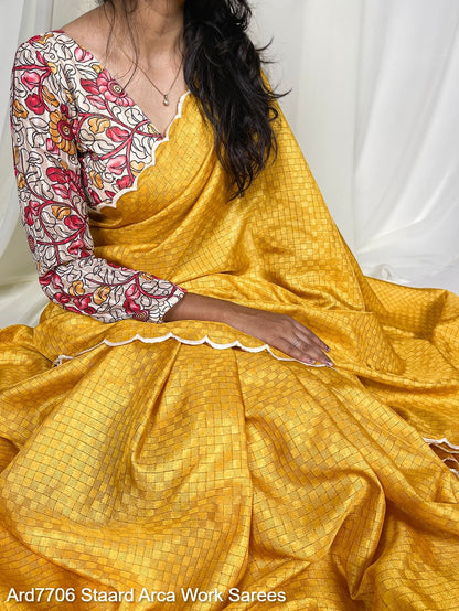 Ard7706 Staard Gadhawal Chex Sarees Exporter Ahmedabad