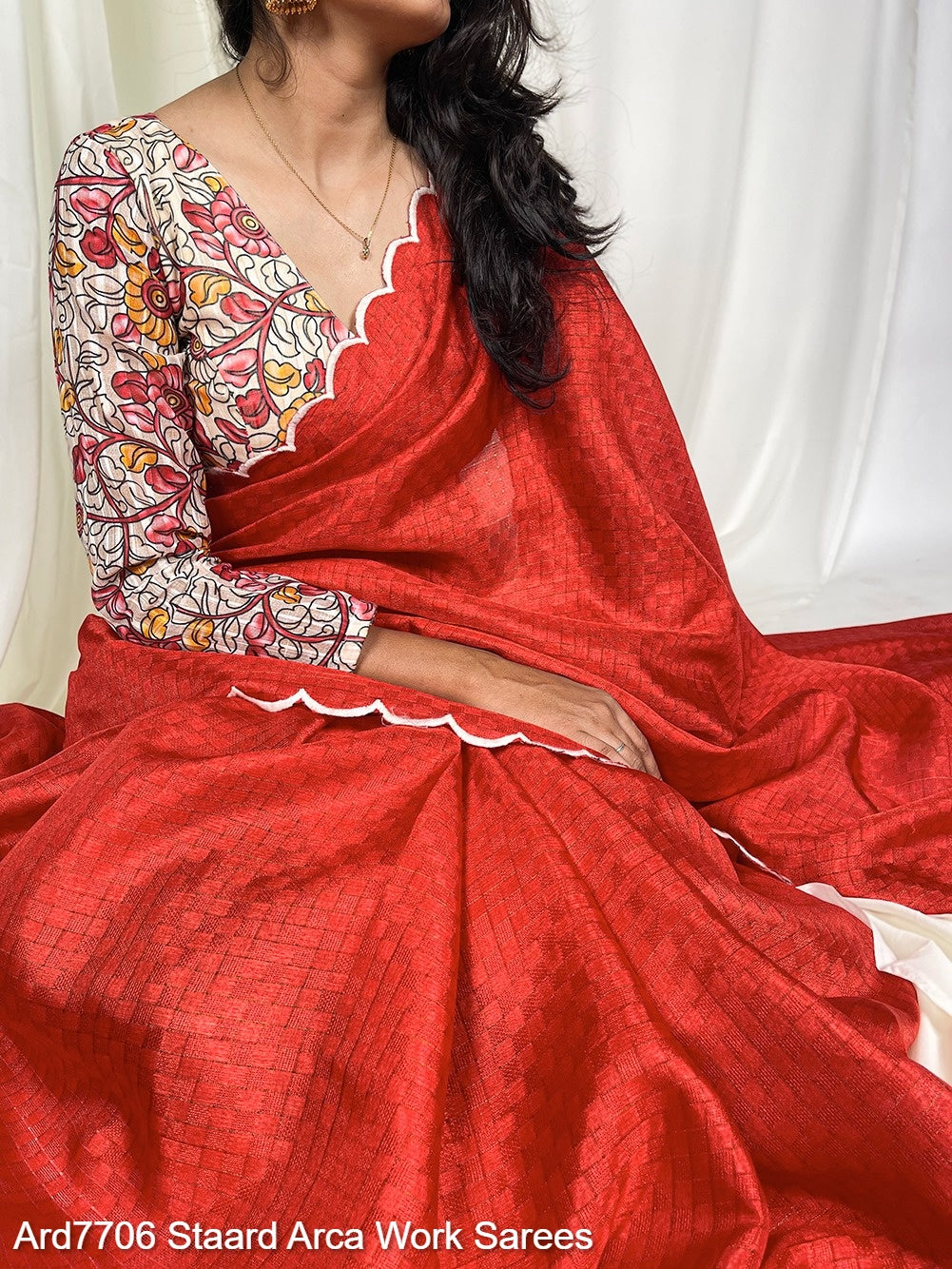Ard7706 Staard Gadhawal Chex Sarees Exporter Ahmedabad