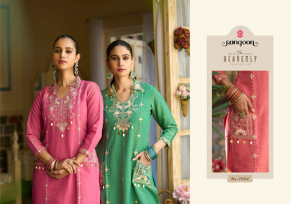 Ardita Rangoon Viscose Kurti Plazzo Set Wholesaler